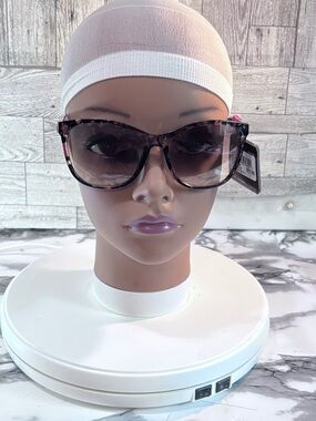 Foster Grant Pink and Black Tortoiseshell Cat-Eye Sunglasses